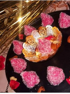 A picture of Rose flavoured Modak.