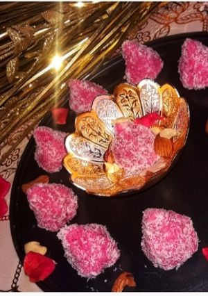A picture of Rose flavoured Modak.