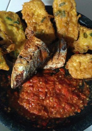 Foto resep Sambel terasi + tempe tepung