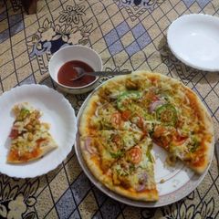 Ramazan special pizza🍕 without oven A picture of Ramazan special pizza🍕 without oven.