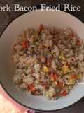 Pork bacon fried rice (nasi goreng ham babi)