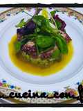 Tortino di Polpo e Patate con Pesto di Olive