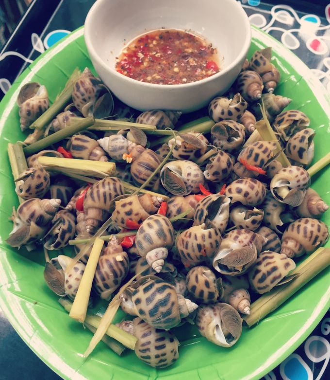 Hình của món Ốc Hương hấp xả ớt.