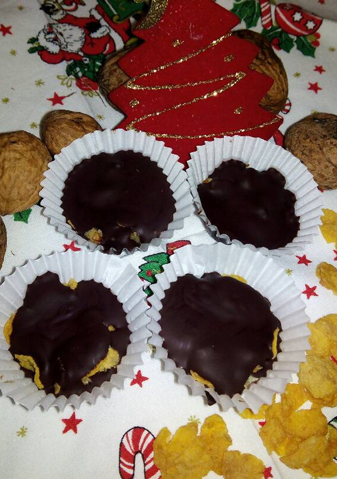 Una foto de Bombones o rocas de chocolate sin azúcar
