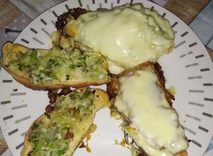 Una foto de Bruschettas salvadoras al verdeo