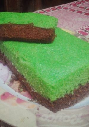Foto resep Bolu Singkong Pandan Coklat