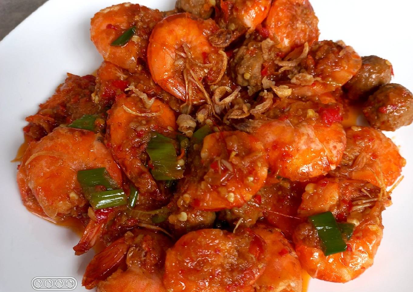Udang balado simple