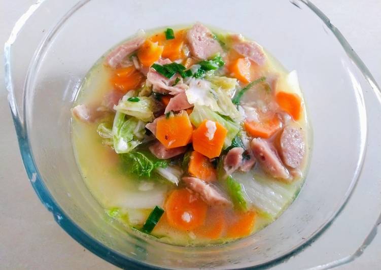 Resep masakan Sop sawi wortel bakso | Langkah Membuat Sop sawi wortel bakso Yang Enak Dan Mudah