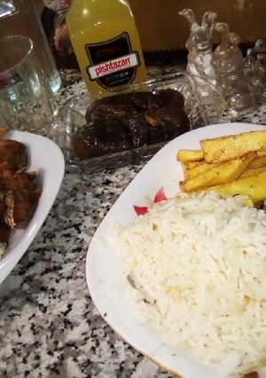 عکسی از دستور برنج و ماهی خودم پز😋