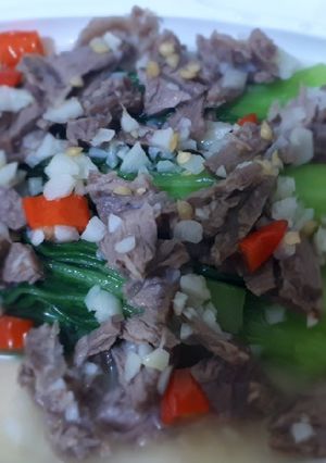 Foto resep Pakcoy sapi garlic