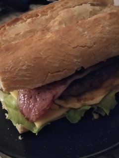 Una foto de Hamburguesa en casa!
