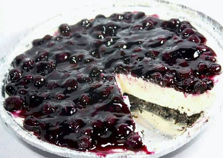 How to Make Homemade No bake Blueberry Cheesecake