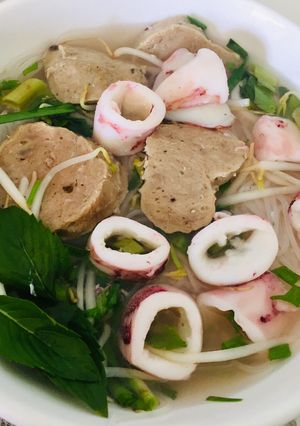 Hình của món Hủ tiếu mực.