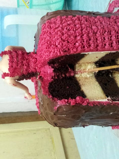 A picture of Barbie Cake (Eggless Chocolate Cake).