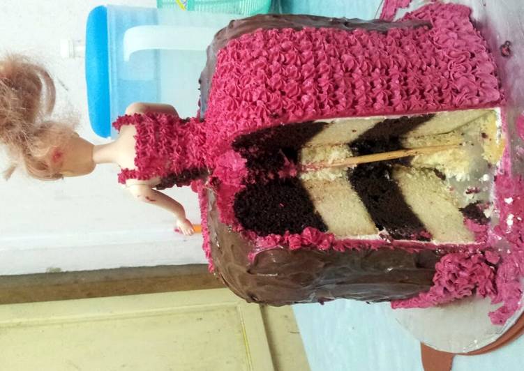 Recipe of Any-night-of-the-week Barbie Cake (Eggless Chocolate Cake)