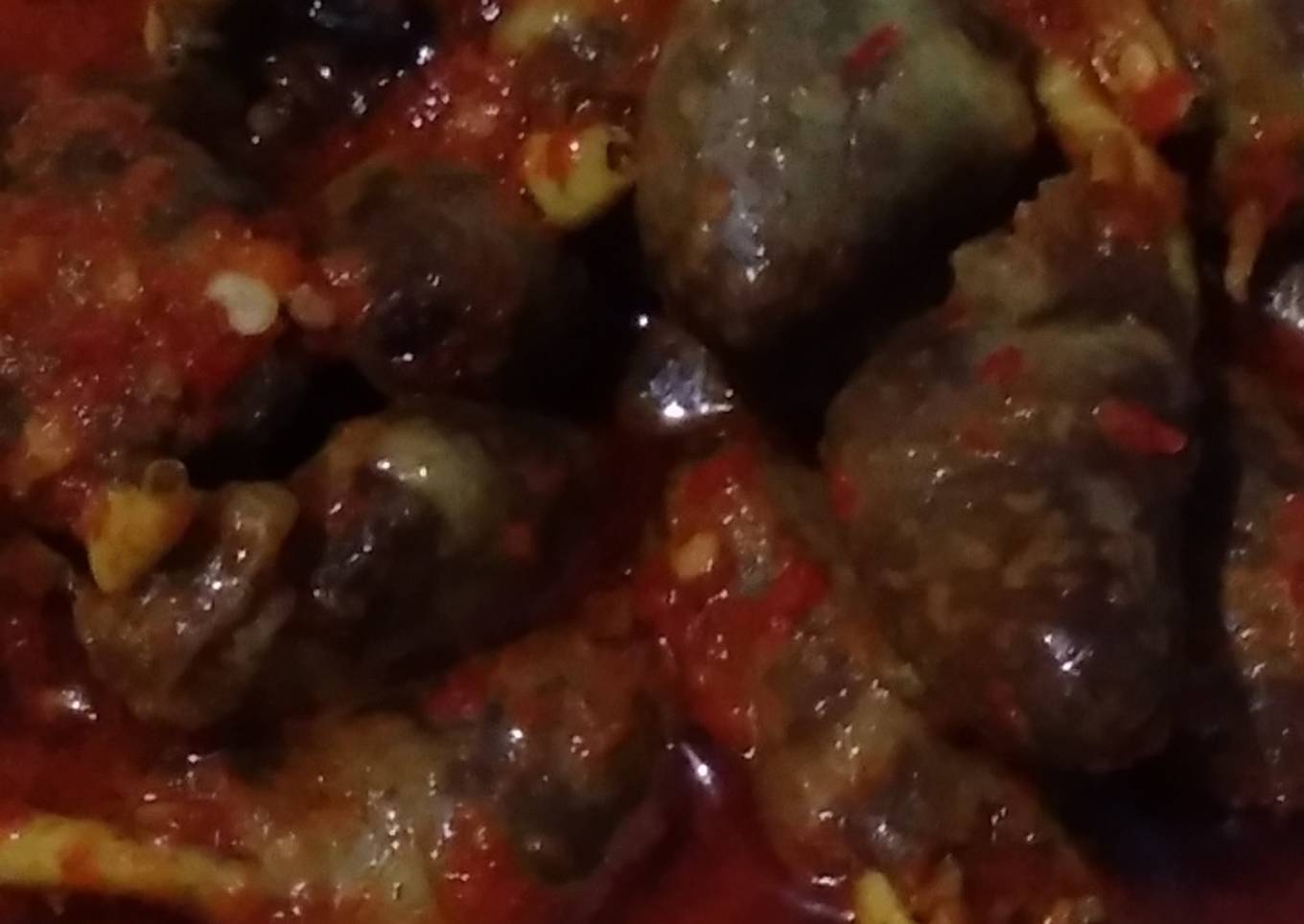 Balado jantung ayam