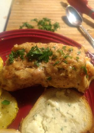 A picture of Boursin Stuffed Chicken.