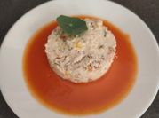 Une photo de verrine gaspacho