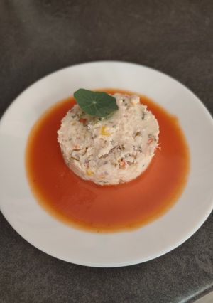 Une photo de Nougat de chèvre et gaspacho par Stanislas