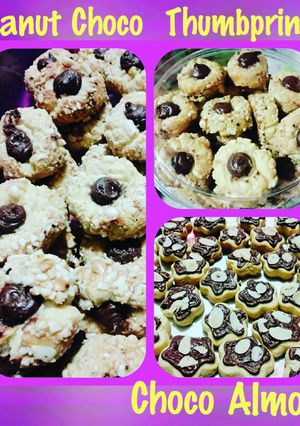 Foto resep Peanut Choco Thumbprint & Choco Almond