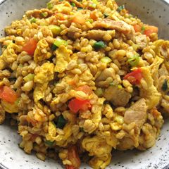 A picture of Pork Curry Fried Barley.