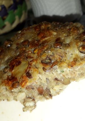 Una foto de Hamburguesas de lentejas y arroz integral