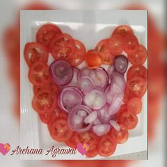 A picture of Heart Shaped Salad.