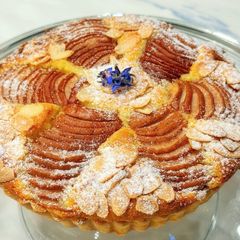 A picture of Pear and almond tart.