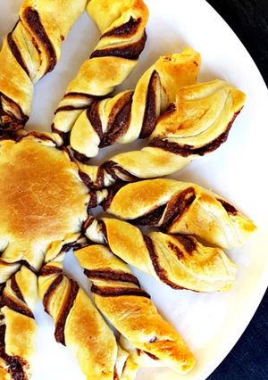 Une photo de Soleil feuilleté au Nutella