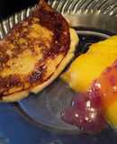 Omelette de plátano maduro para desayunar... 😘🍌🧀🥓🥚🍳🍌😘