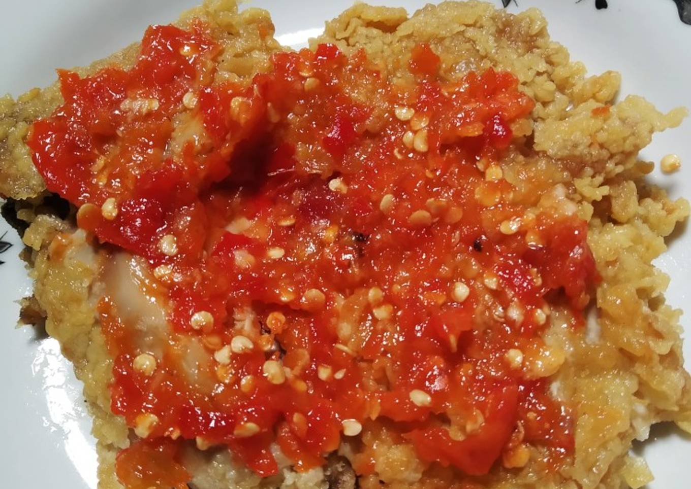 36. Ayam Geprek Sambal Bawang - ala Mamah Afa