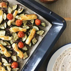 A picture of Halloumi Traybake.