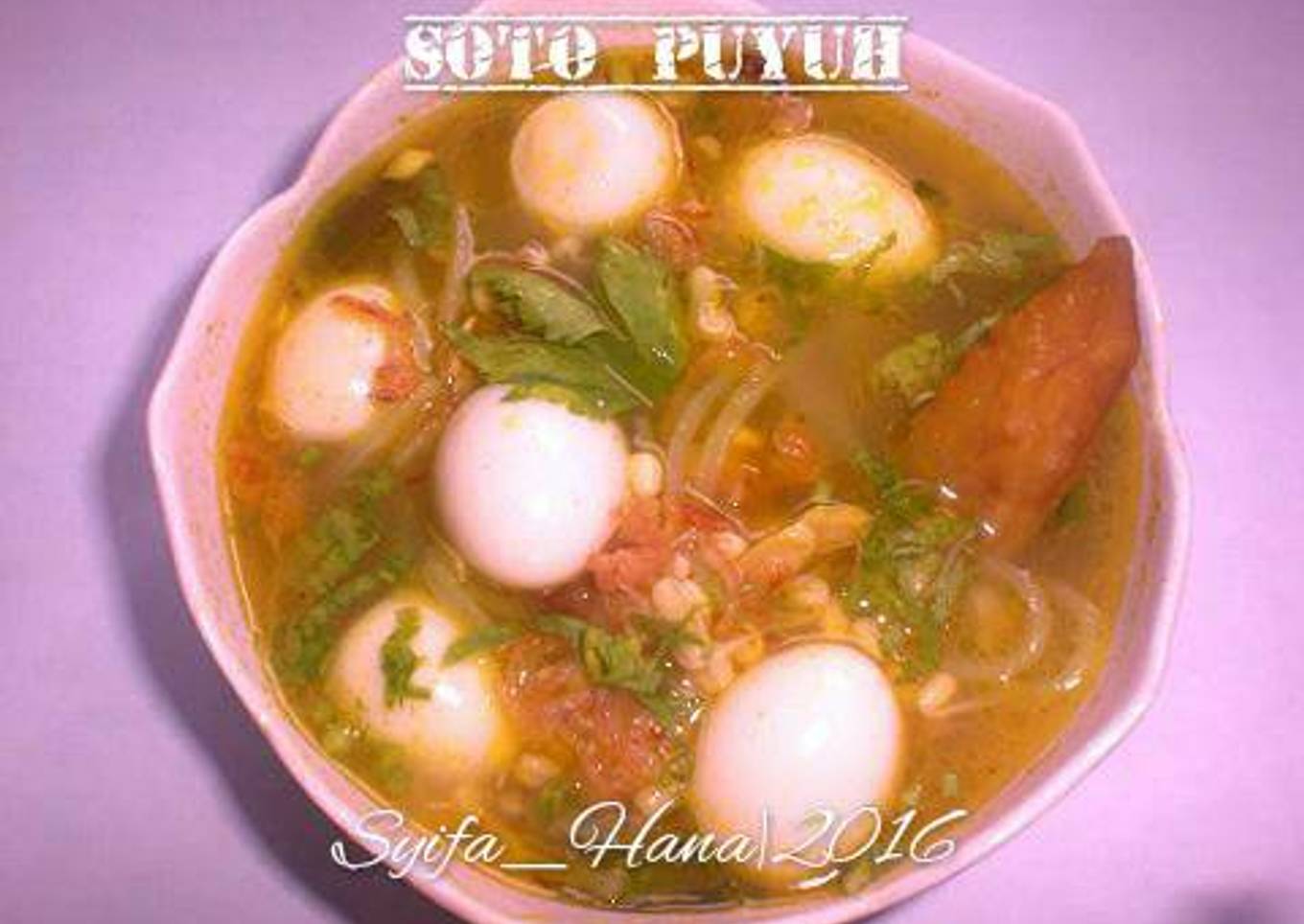 Soto Puyuh Lengkap