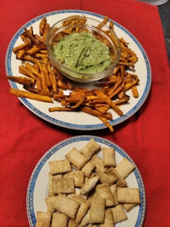 Una foto de Boniato al horno con guacamole