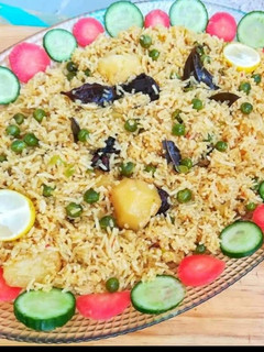 A picture of Matar Pulao.