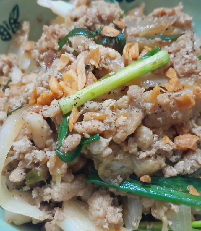 Hình của món Thịt xào hành tây.