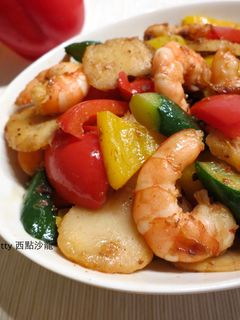 Xo醬炒荸薺蝦仁彩椒 的食譜成品照片