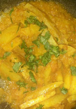 A picture of Masala potato fry.