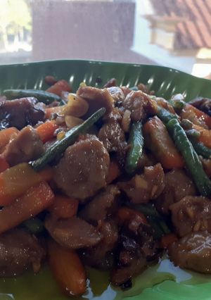 Foto resep 21. Oseng wortel, kacang panjang dan bakso