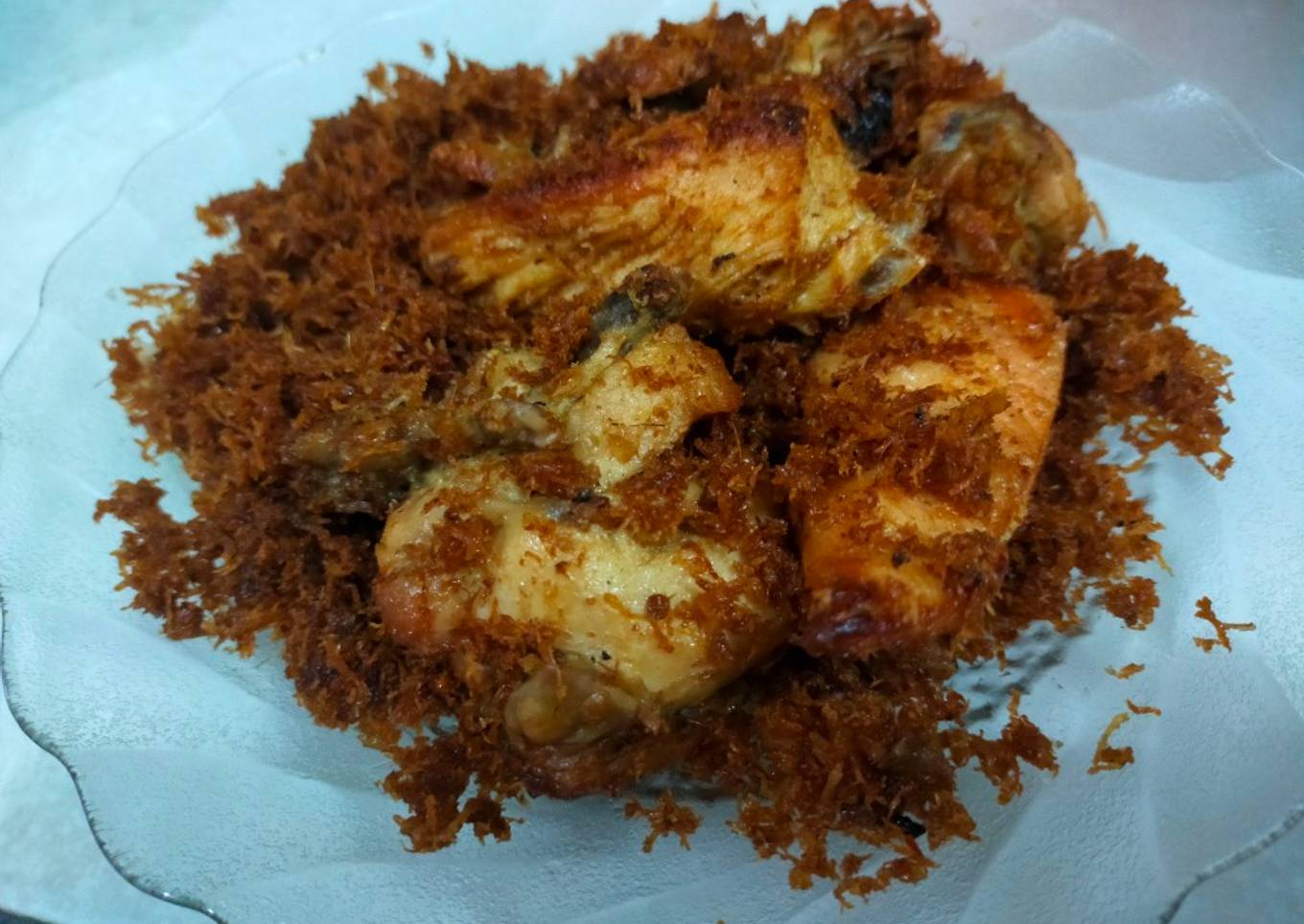 Ayam goreng serundeng ala purnama kw