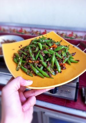 Foto resep Buncis cah daging