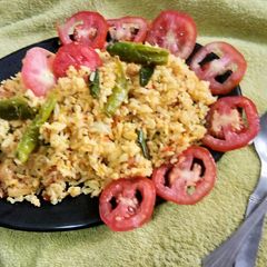 A picture of #Healthy junior...Desi egg fried rice.