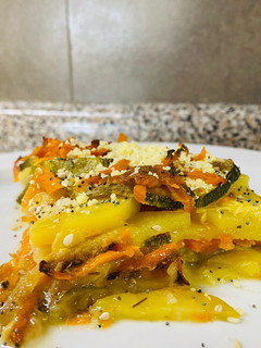 Una foto de Budín de verduras vegano