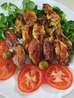Una foto de Alitas de pollo al curry