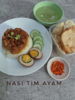 Foto resep Nasi tim ayam
