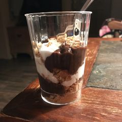 A picture of S’mores pudding cups.