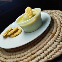 A picture of Homemade avocado and coconut Milk ice cream.