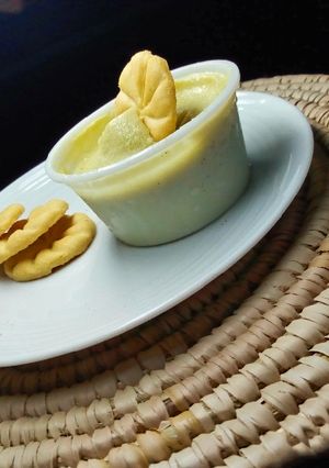 A picture of Homemade avocado and coconut Milk ice cream.