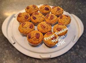 A picture of 🍌🧁🌰Pecan Banana Muffins🌰🧁🍌.