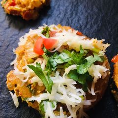 A picture of Fried cheese masala idli.